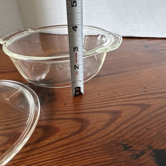 Vintage Clear Glass Fire King  Made in USA Glassware Casserole with lid - Picture 7 of 9